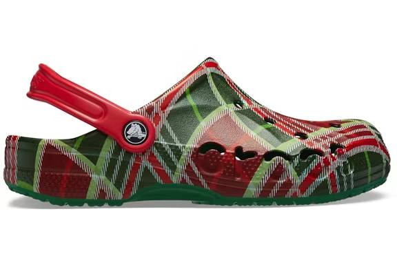 crocs baya clog holiday plaid kelly green – Crocs Sandals Collection for Comfort and Style