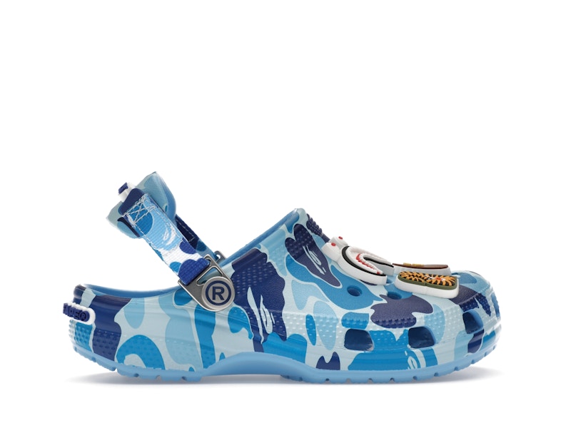 crocs classic clog a bathing ape abc camo blue kids – Crocs Sandals Collection for Comfort and Style