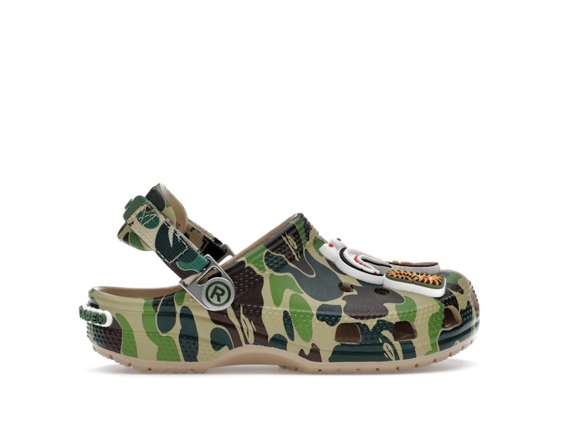 crocs classic clog a bathing ape abc camo green kids – Crocs Sandals Collection for Comfort and Style