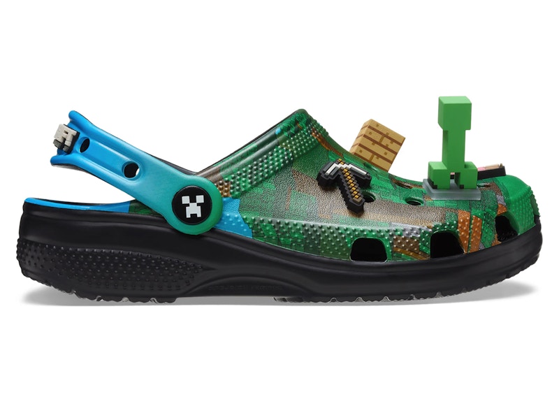 crocs classic clog minecraft dark forest kids – Crocs Sandals Collection for Comfort and Style