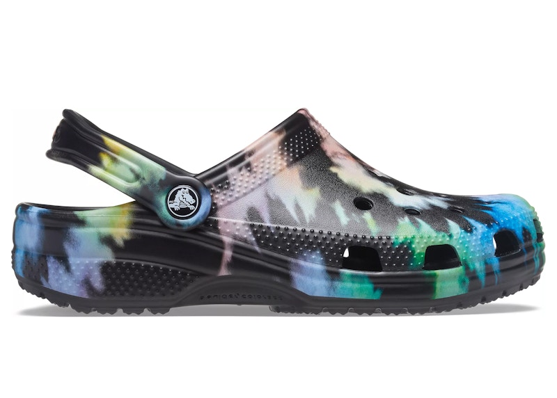 crocs classic clog tie dye black multi-color – Crocs Sandals Collection for Comfort and Style