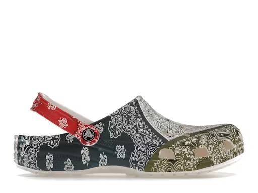crocs classic fleece lined clog bandana white red blue green – Crocs Sandals Collection for Comfort and Style