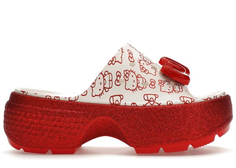 crocs stomp slide hello kitty 50th anniversary red glitter – Crocs Sandals Collection for Comfort and Style